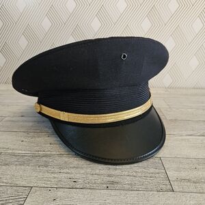 Keystone Uniform Cap Police Hat  Navy Blue With Metallic Gold Strap